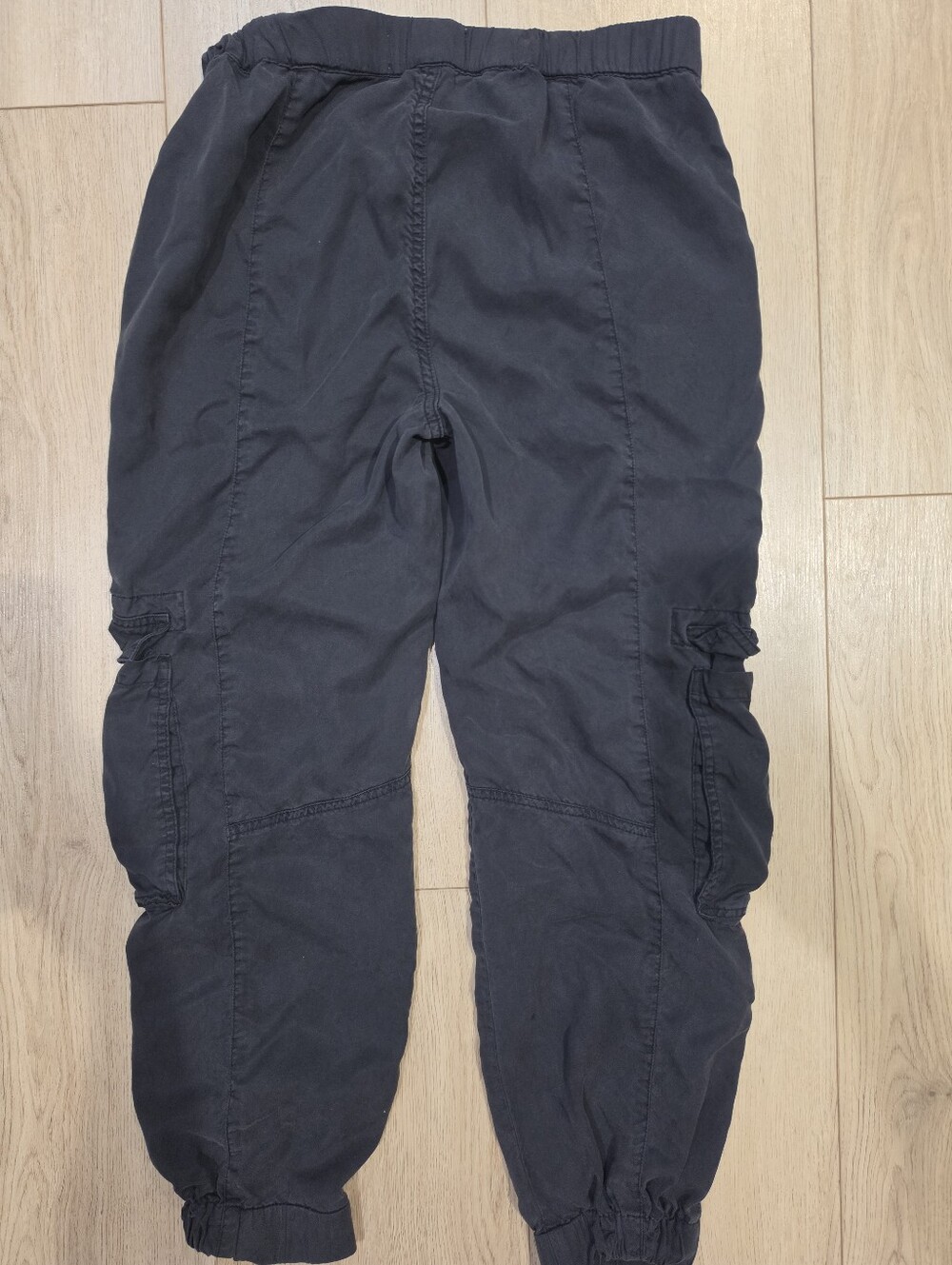 Dear John Black Cargo Pants Women's Small Utility Parachute Jogger Tencel - Picture 2 of 7